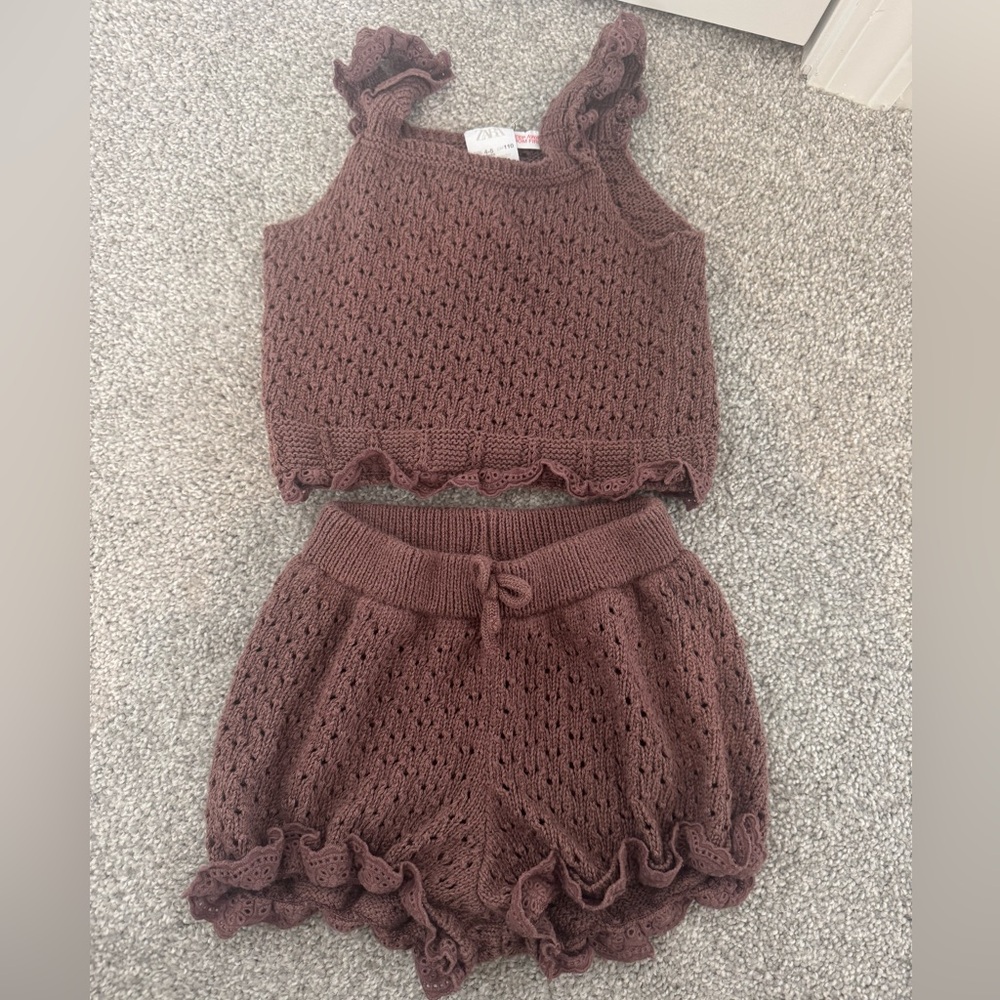 Chocolate brown knit set